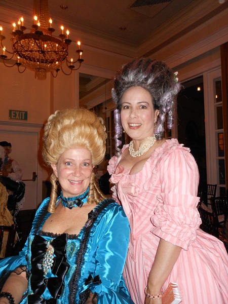 1700s Reproduction Pink Striped a la Polonaise. GBACG February 2014.